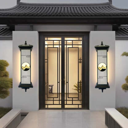 Chinese Aluminum Glass Rectangular Solar LED Wall Sconce
