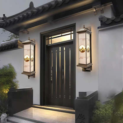 Chinese Aluminum Glass Rectangular Solar LED Wall Sconce