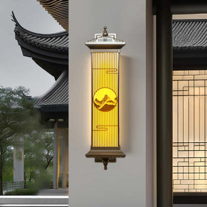 Chinese Aluminum Glass Rectangular Solar LED Wall Sconce