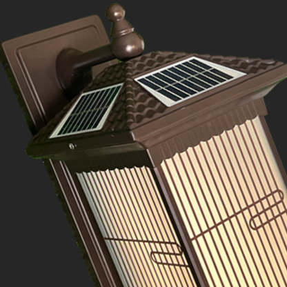 Chinese Aluminum Glass Rectangular Solar LED Wall Sconce
