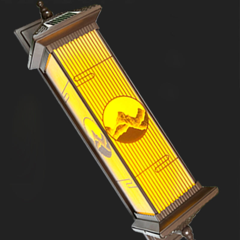 Chinese Aluminum Glass Rectangular Solar LED Wall Sconce