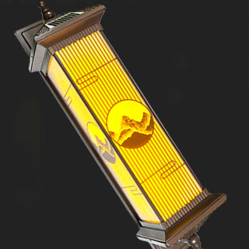 Chinese Aluminum Glass Rectangular Solar LED Wall Sconce