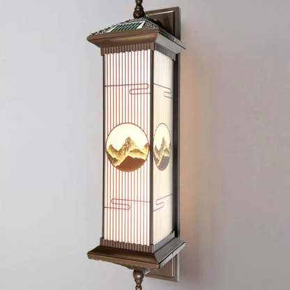 Chinese Aluminum Glass Rectangular Solar LED Wall Sconce