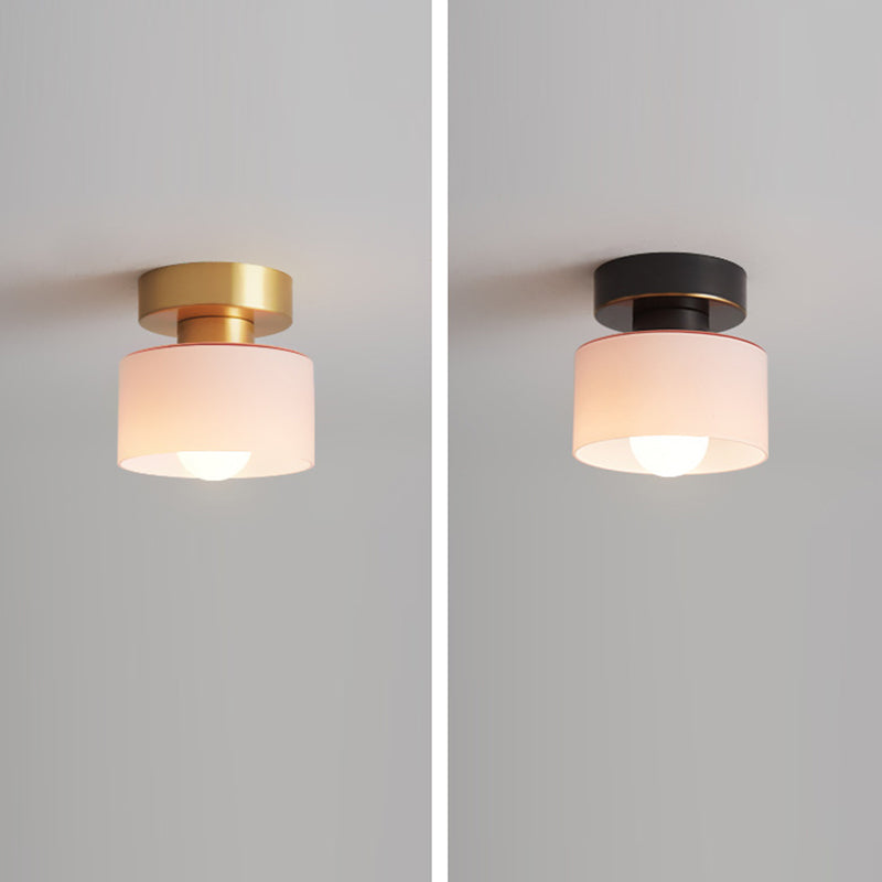 Nordic All-Copper Cylinder 1-Light Ceiling Light