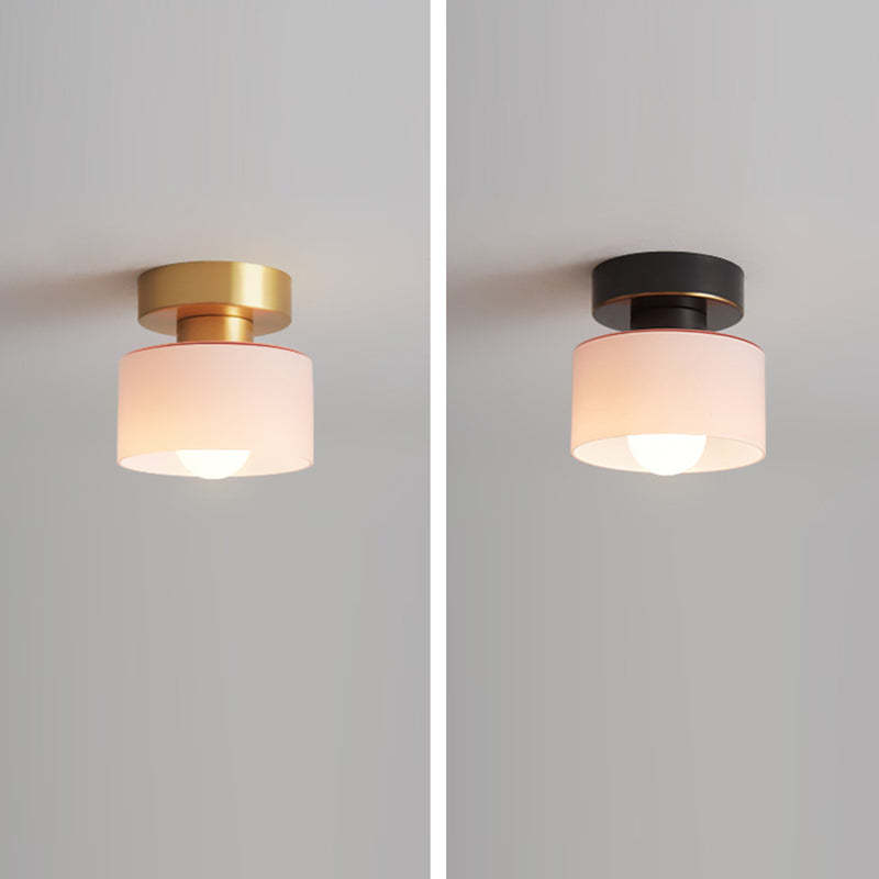 Nordic All-Copper Cylinder 1-Light Ceiling Light