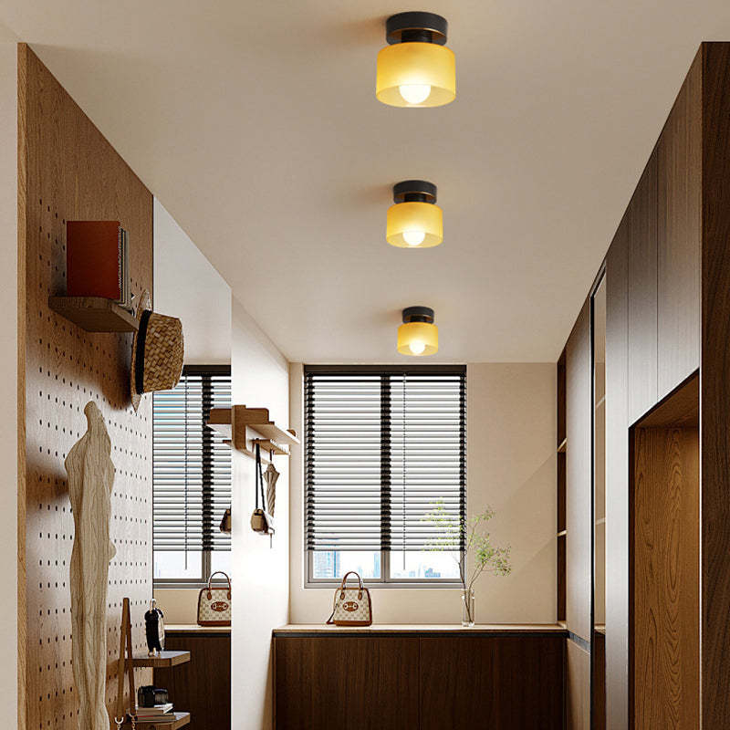 Nordic All-Copper Cylinder 1-Light Ceiling Light