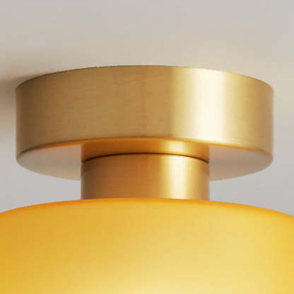 Nordic All-Copper Cylinder 1-Light Ceiling Light