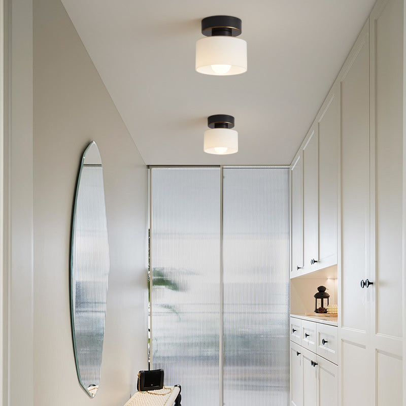 Nordic All-Copper Cylinder 1-Light Ceiling Light