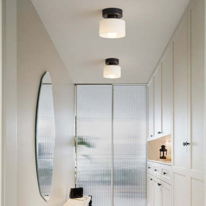 Nordic All-Copper Cylinder 1-Light Ceiling Light