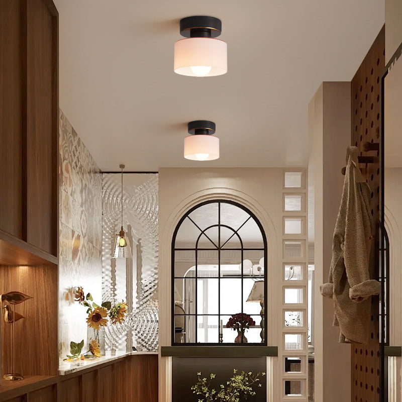 Nordic All-Copper Cylinder 1-Light Ceiling Light