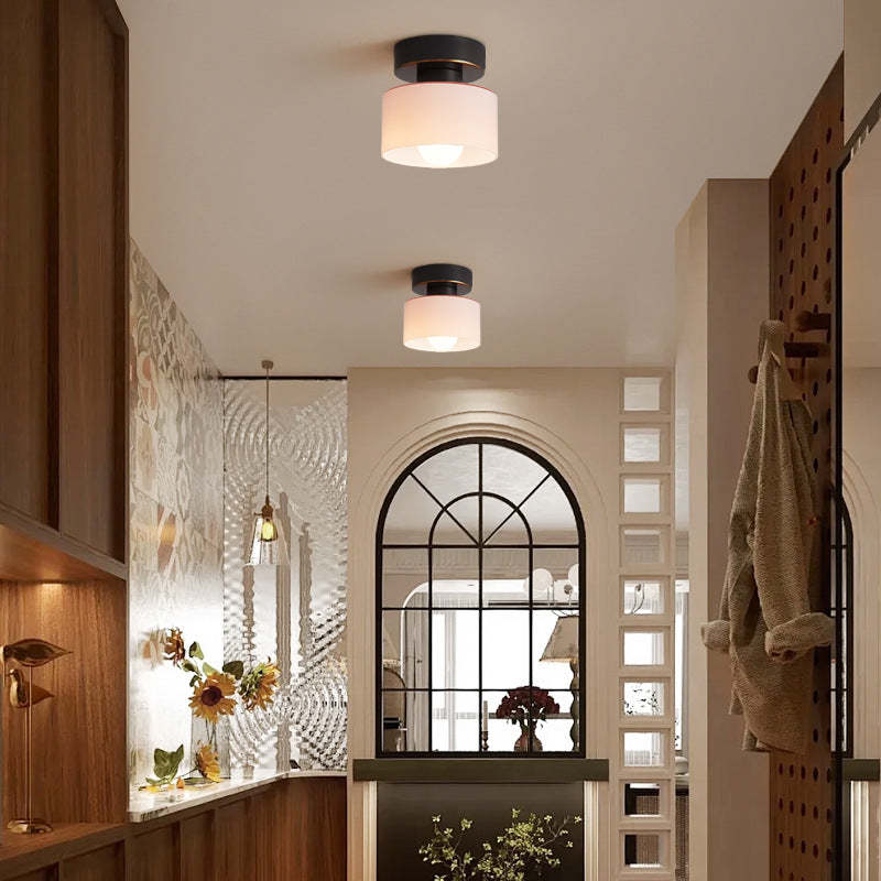 Nordic All-Copper Cylinder 1-Light Ceiling Light