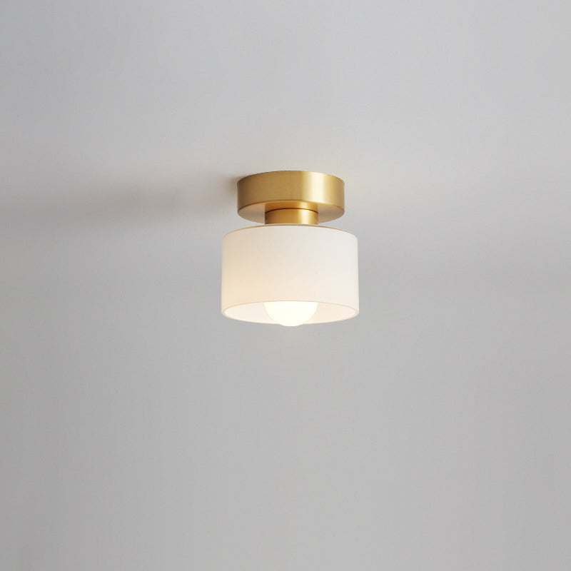 Nordic All-Copper Cylinder 1-Light Ceiling Light
