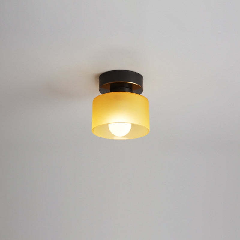 Nordic All-Copper Cylinder 1-Light Ceiling Light