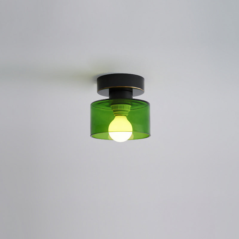 Nordic All-Copper Cylinder 1-Light Ceiling Light