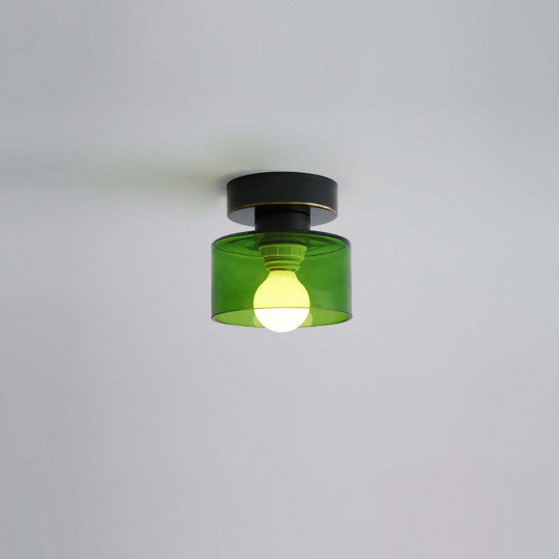 Nordic All-Copper Cylinder 1-Light Ceiling Light