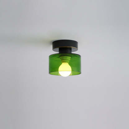 Nordic All-Copper Cylinder 1-Light Ceiling Light