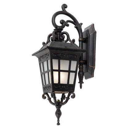 Industrial Aluminum Frame Frosted Glass Outdoor Wall Sconce