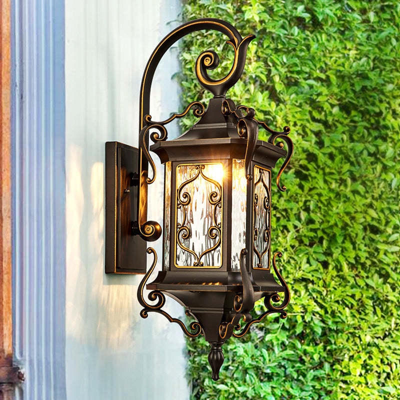 European Aluminum Arc Carved Ripple Glass Wall Sconce — Small - A / 220V-240V For UK/AU