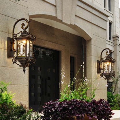 European Aluminum Arc Carved Ripple Glass Wall Sconce — Small - B / 110V-120V For US/CA