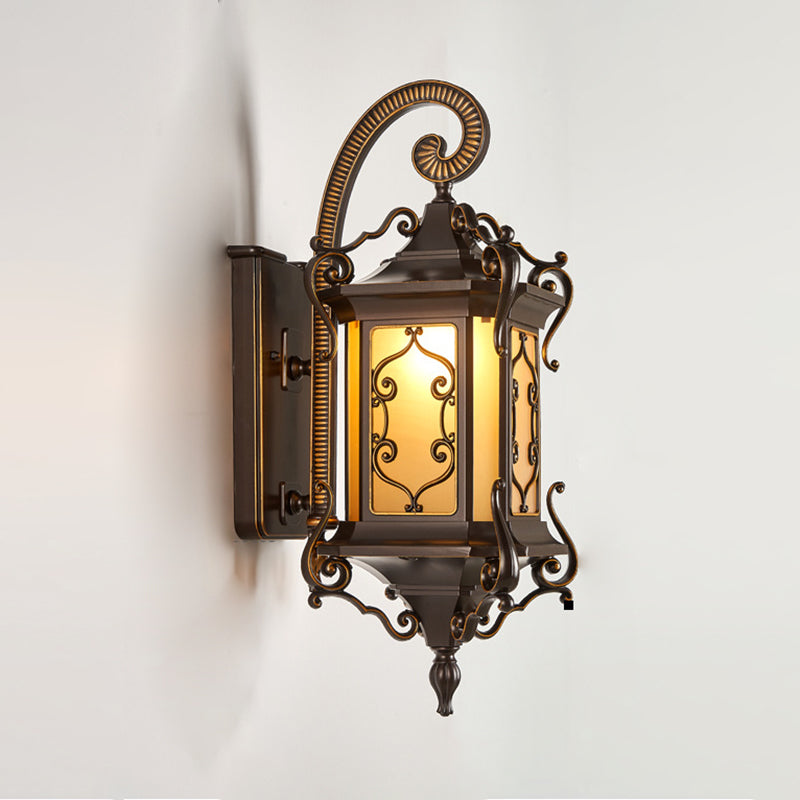 European Aluminum Arc Carved Ripple Glass Wall Sconce