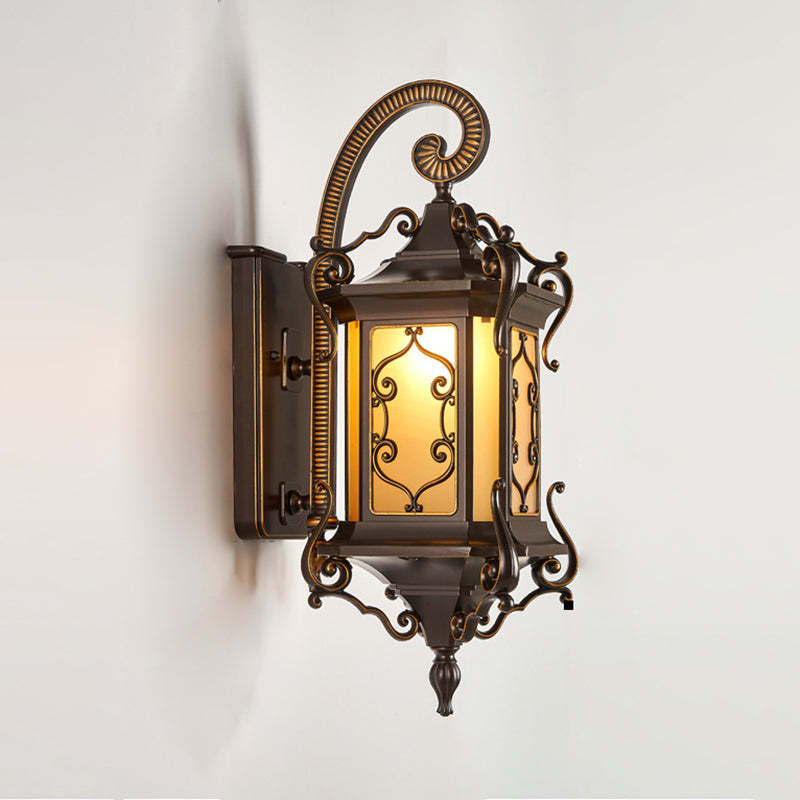 European Aluminum Arc Carved Ripple Glass Wall Sconce