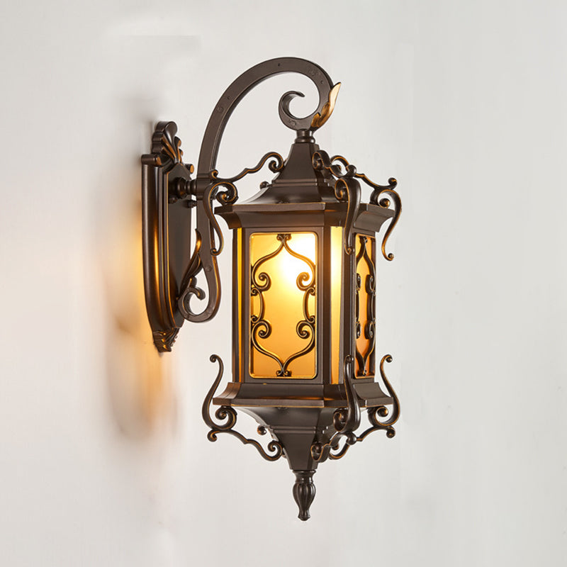 European Aluminum Arc Carved Ripple Glass Wall Sconce