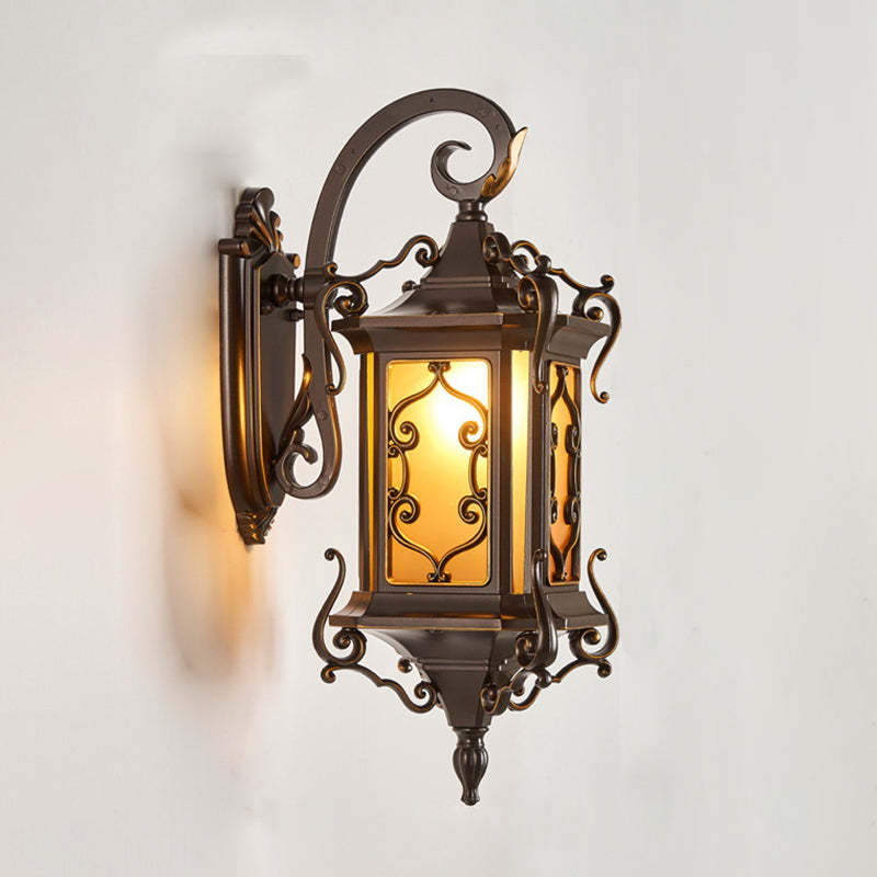 European Aluminum Arc Carved Ripple Glass Wall Sconce