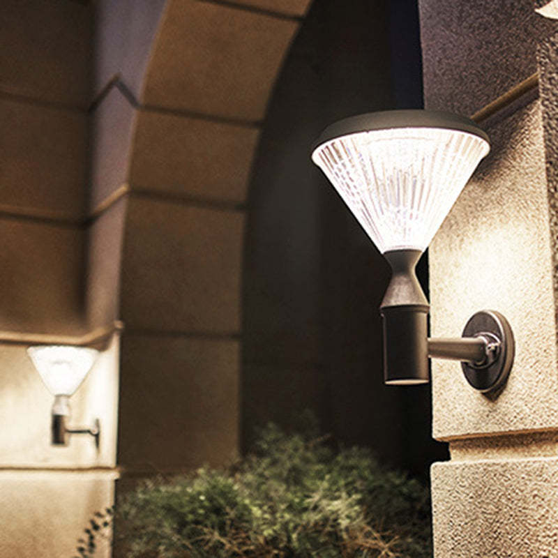 Modern Conical Aluminum LED Solar Wall Sconce