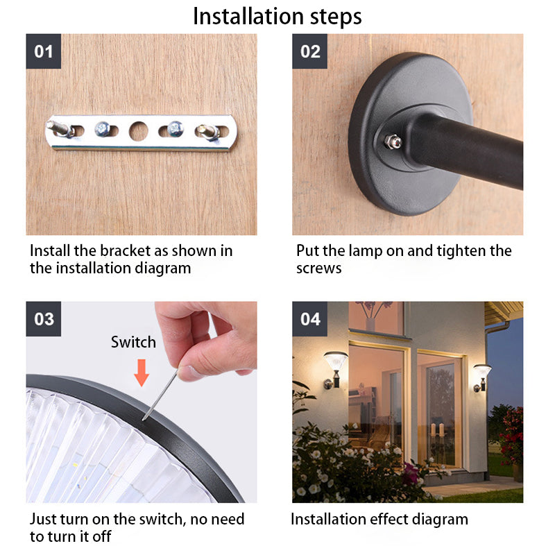 Modern Conical Aluminum LED Solar Wall Sconce