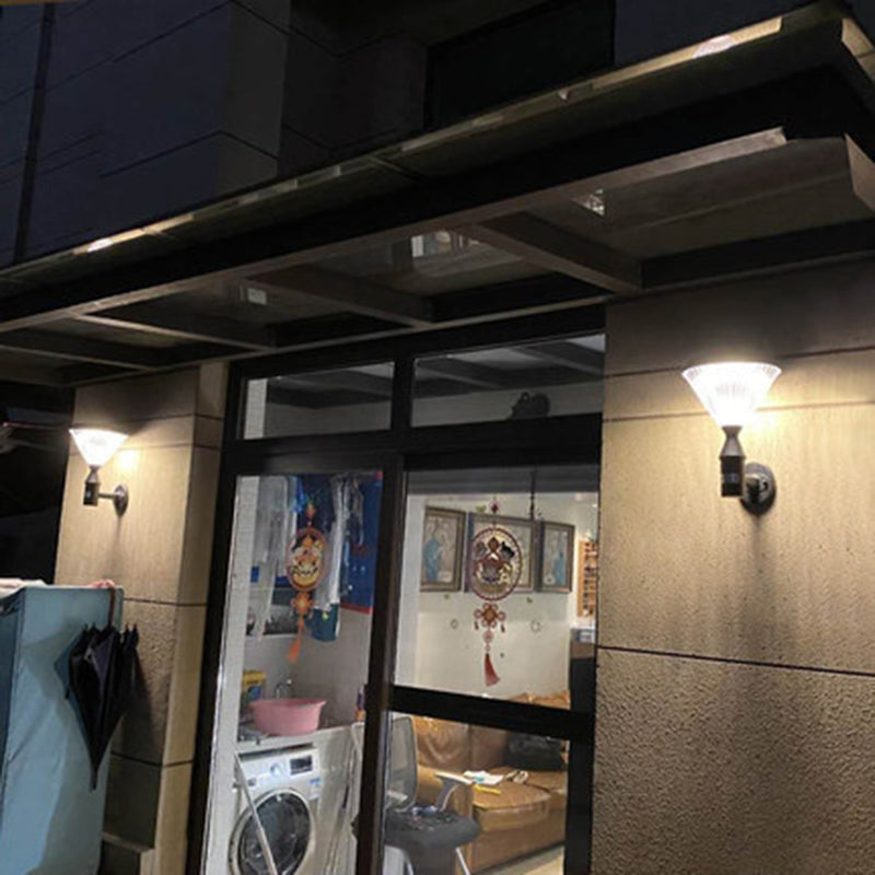 Modern Conical Aluminum LED Solar Wall Sconce