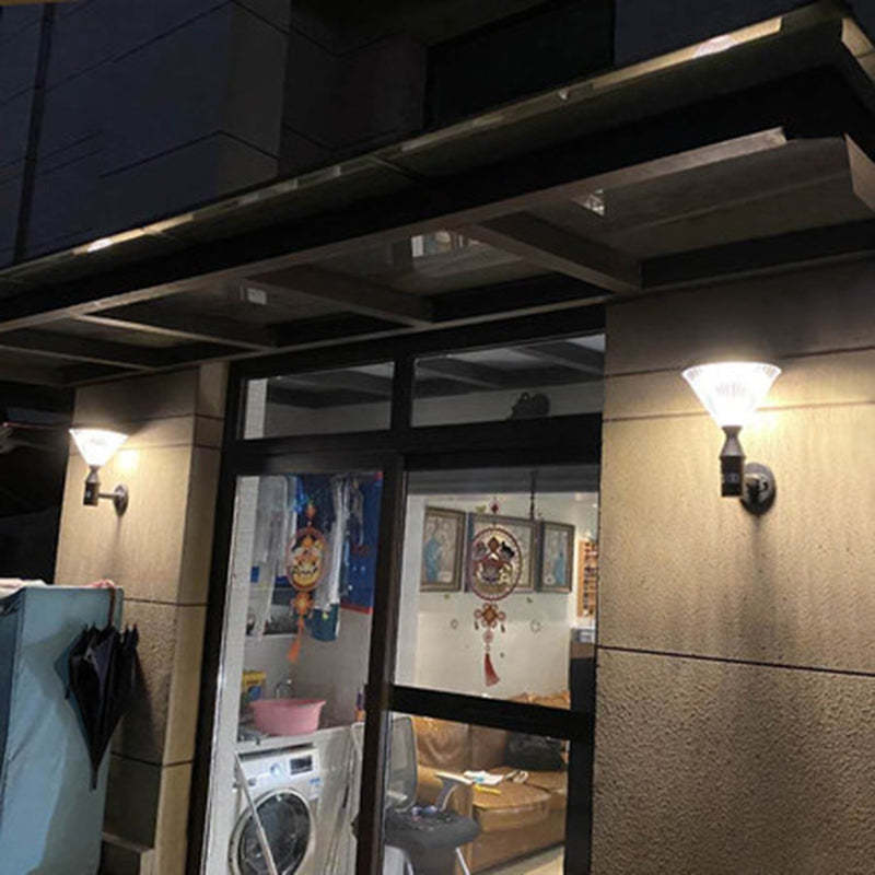 Modern Conical Aluminum LED Solar Wall Sconce