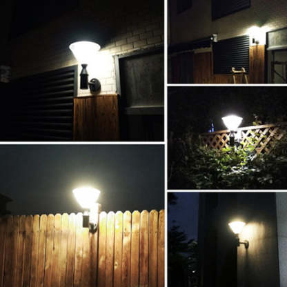 Modern Conical Aluminum LED Solar Wall Sconce