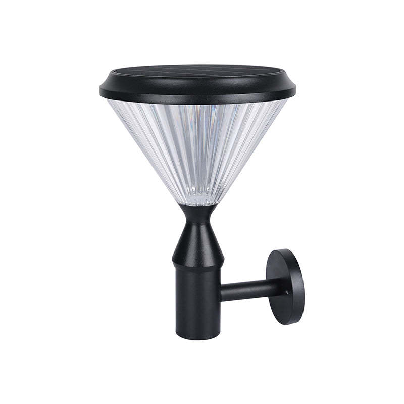 Modern Conical Aluminum LED Solar Wall Sconce