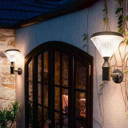 Modern Conical Aluminum LED Solar Wall Sconce