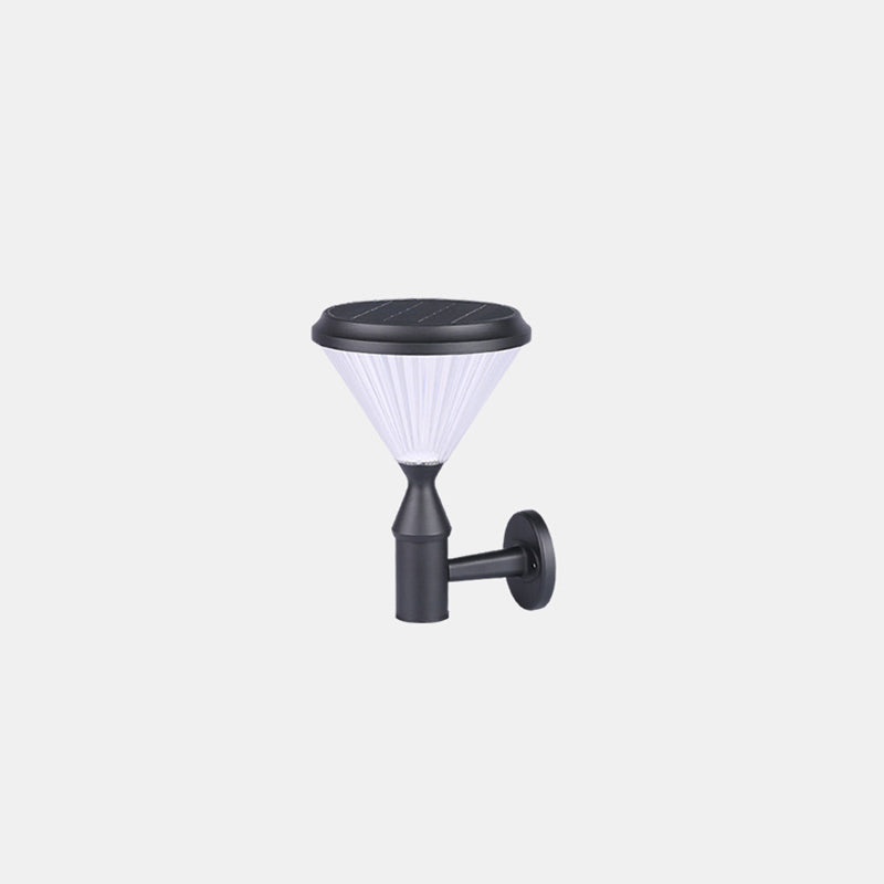 Modern Conical Aluminum LED Solar Wall Sconce