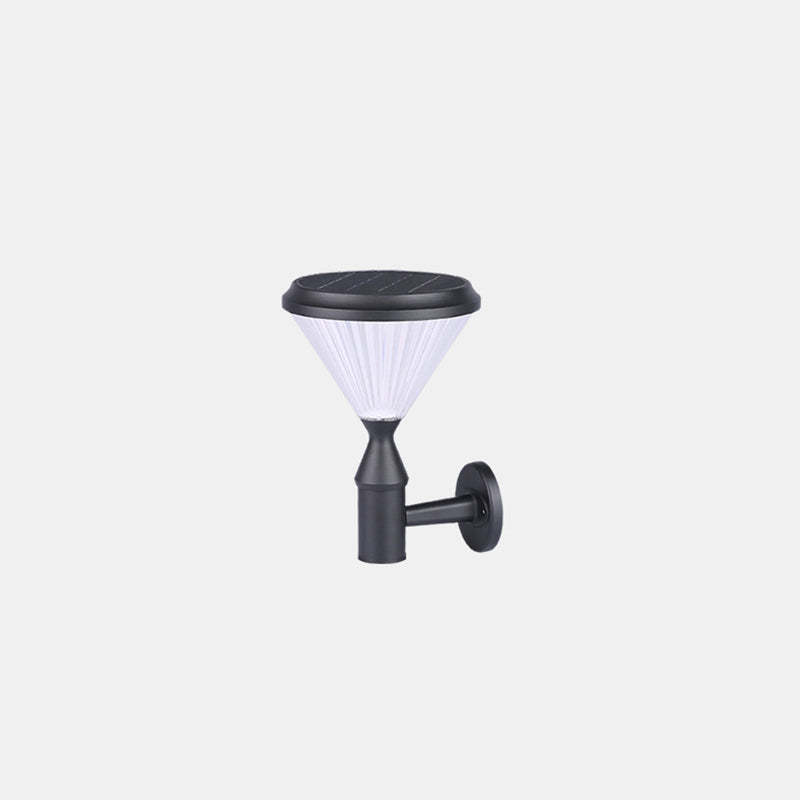 Modern Conical Aluminum LED Solar Wall Sconce