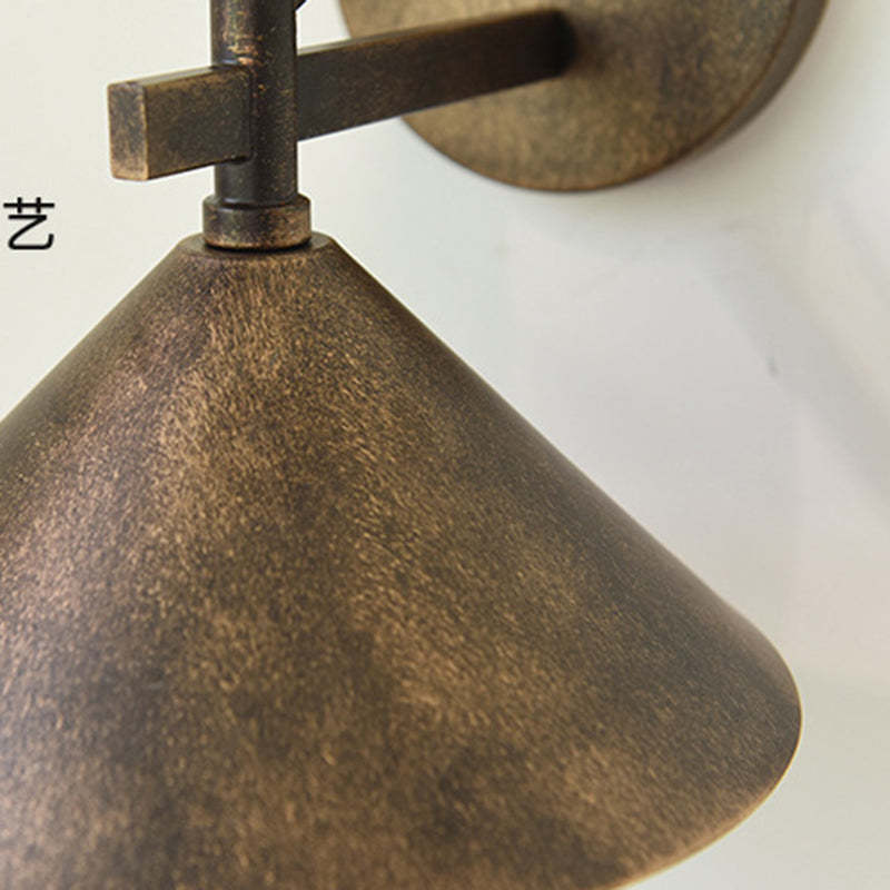 Nordic Iron Geometric Cone Outdoor Wall Sconce