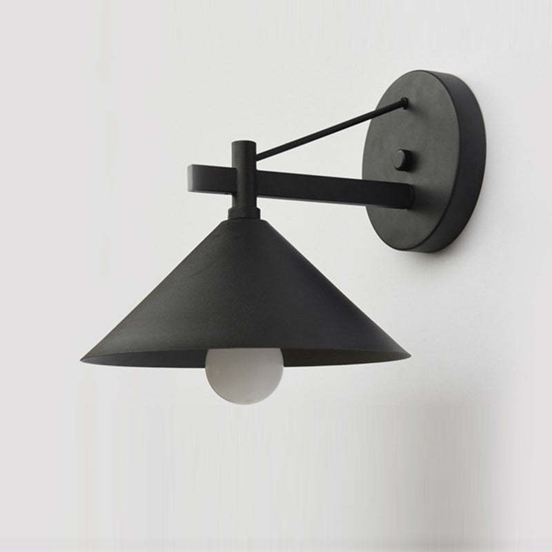 Nordic Iron Geometric Cone Outdoor Wall Sconce