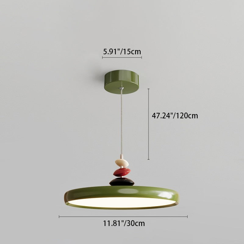 Scandinavian Aluminum Acrylic Circle Pendant Light