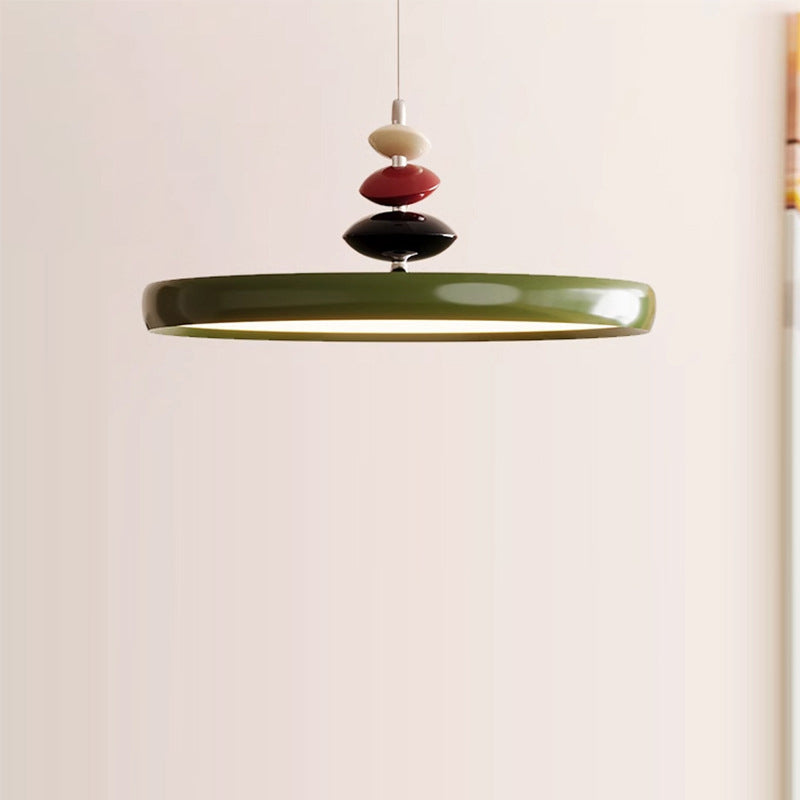 Scandinavian Aluminum Acrylic Circle Pendant Light