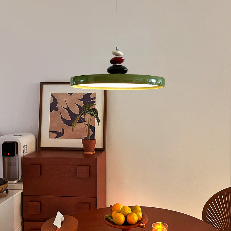 Scandinavian Aluminum Acrylic Circle Pendant Light