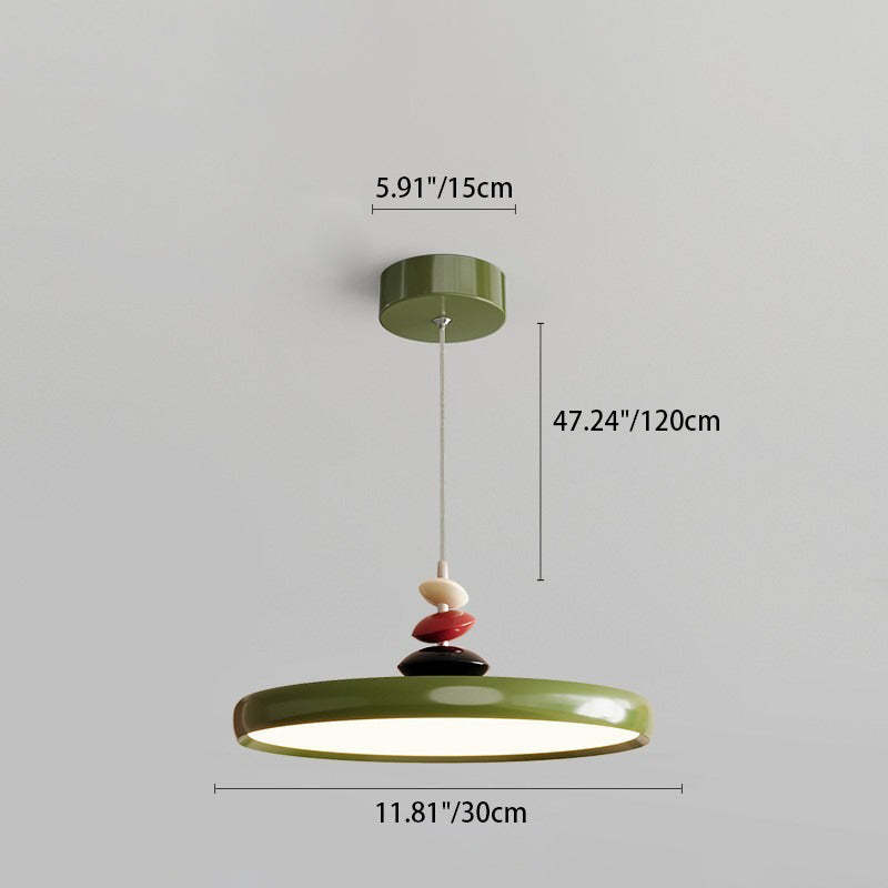Scandinavian Aluminum Acrylic Circle Pendant Light