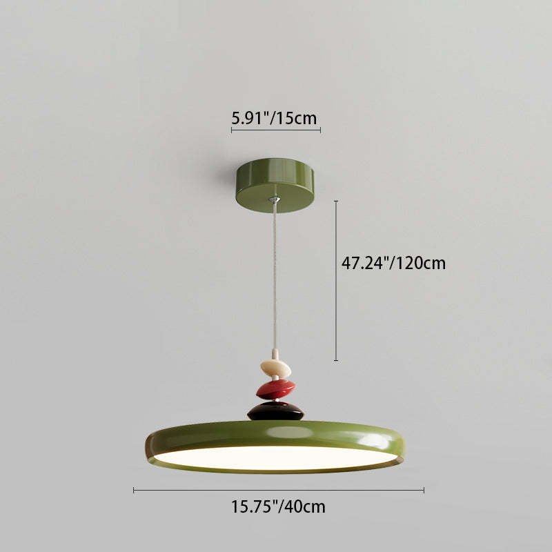 Scandinavian Aluminum Acrylic Circle Pendant Light