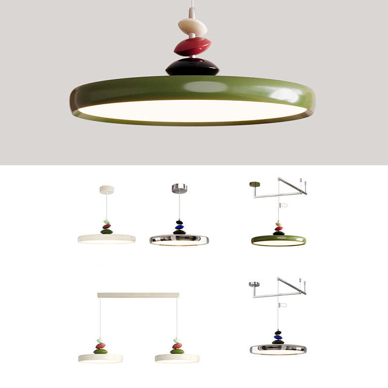 Scandinavian Aluminum Acrylic Circle Pendant Light