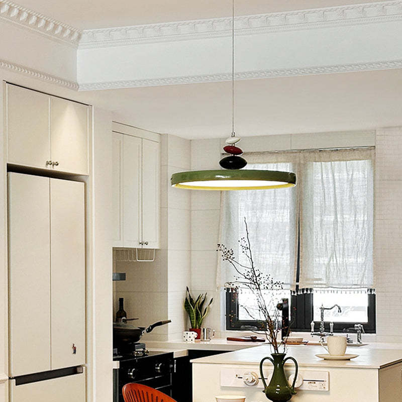 Scandinavian Aluminum Acrylic Circle Pendant Light