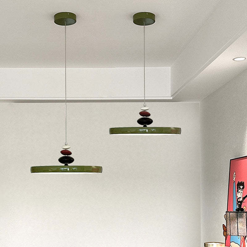 Scandinavian Aluminum Acrylic Circle Pendant Light