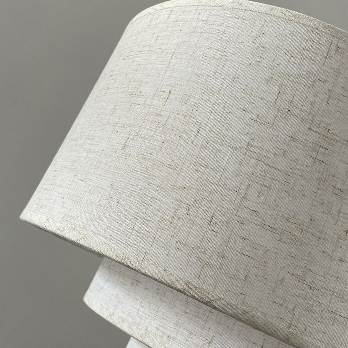 French Corrugated Fabric Solid Wood Pendant Light