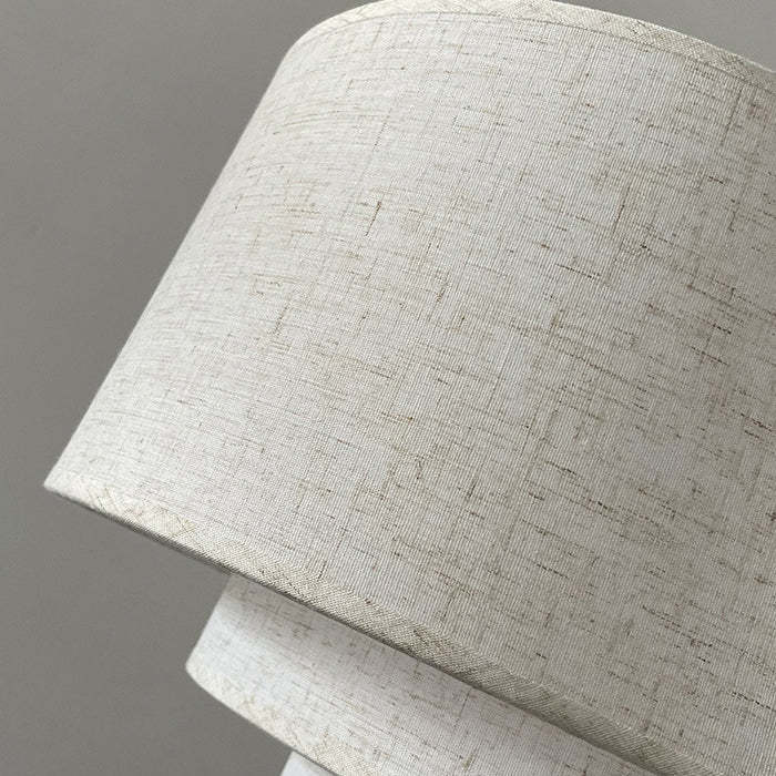 French Corrugated Fabric Solid Wood Pendant Light