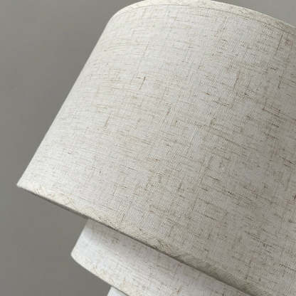 French Corrugated Fabric Solid Wood Pendant Light