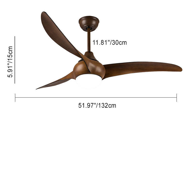 Retro Fan Blade Acrylic LED Fan Light